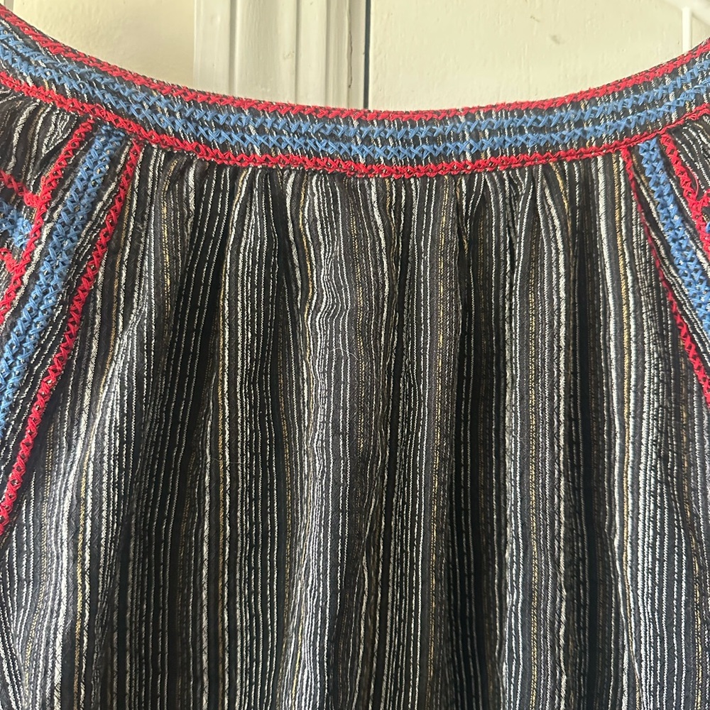 Ivy Jane Black Blue Red Aztec Mini Dress - Picture 7 of 12